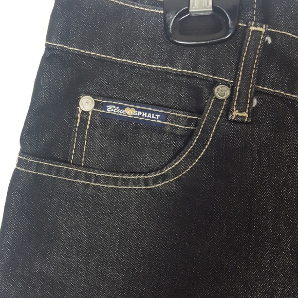 Blue Asphalt Wide Leg Flare Jean Black SZ 3 - Picture 5 of 7